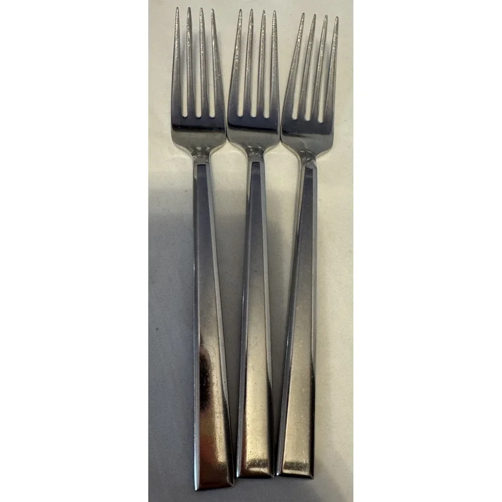 3 Dinner Fork Addison Optima Reed Barton 18/10 Vietnam Stainless Everyday Glossy